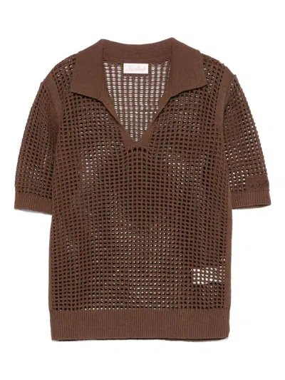 Mc2 Saint Barth Chocolate Brown Cotton Blended Polo