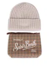 Mc2 Saint Barth Christmas Box Beanie Hat And Clutch Bag Set In Neutral