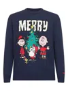 Mc2 Saint Barth Christmas-embroidered Sweater In Blue