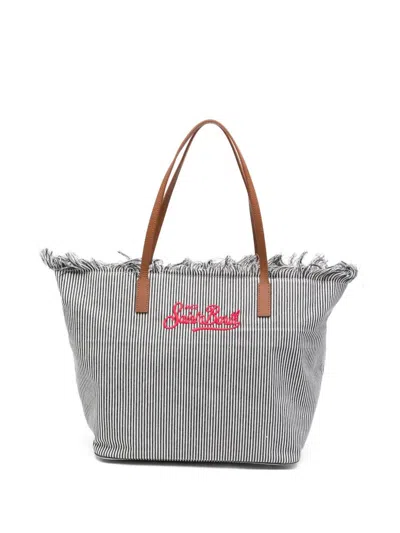 Mc2 Saint Barth City Fringe Bag In Blue