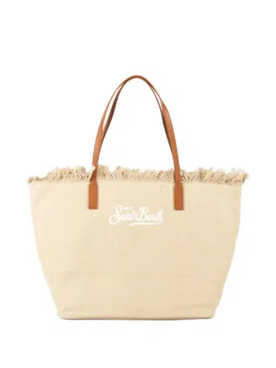 Mc2 Saint Barth City Fringed Tote Bag In Blue