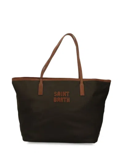 Mc2 Saint Barth City Logo-appliqué Tote Bag In Brown
