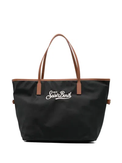 Mc2 Saint Barth City Nylon Bag In Black