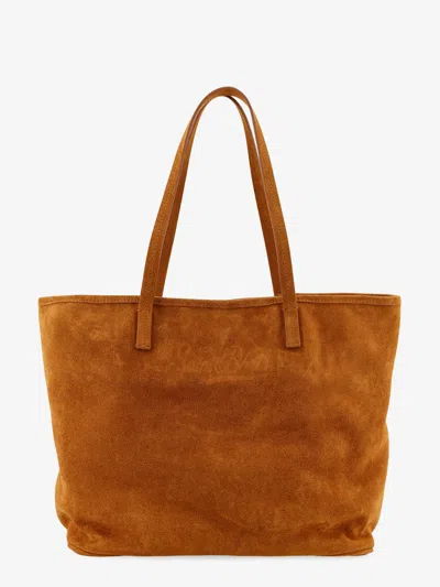 Mc2 Saint Barth City Suede Shoulder Bag In Brown
