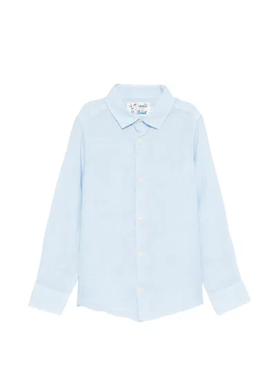Mc2 Saint Barth Kids' Classic Agnes Shirt In Blue