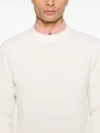 Mc2 Saint Barth Classic Crewneck Sweater With Ribbed Cuffs In Multi