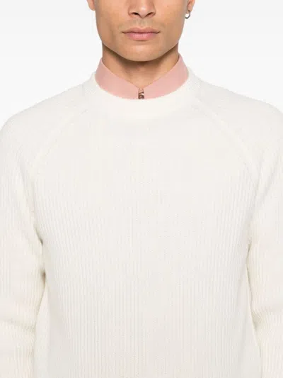 Mc2 Saint Barth Classic Crewneck Sweater With Ribbed Cuffs In Multi