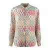 Mc2 Saint Barth Classic Linen Shirt With Floral Patch Print