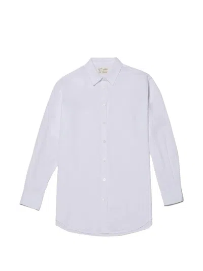 Mc2 Saint Barth Classic Long-sleeve Button-up Shirt In White
