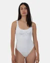 Mc2 Saint Barth Classic Onepiece Swimsuit - Sb Strass 01 In White