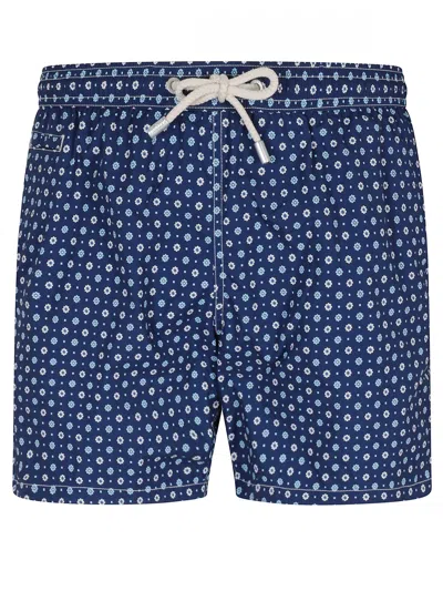 Mc2 Saint Barth Classic Sailor Mini Swim Trunks For Him In Navy