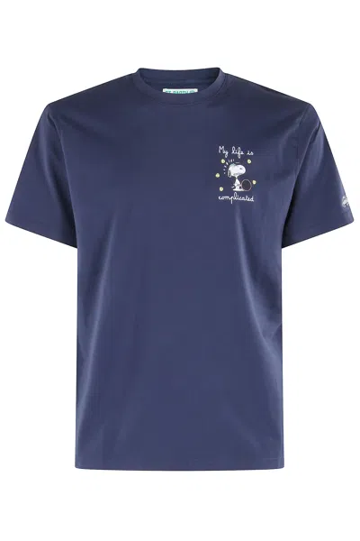 Mc2 Saint Barth X Peanuts Arnott Embroidered T-shirt In Blue