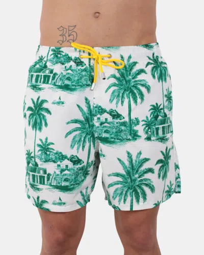 Mc2 Saint Barth Classic Swim Short - Rd St Barth Jouy 0151 In White