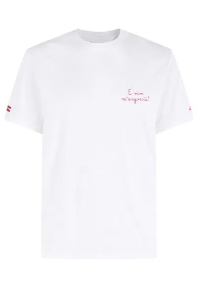 Mc2 Saint Barth Classic T Shirt In Warm Fabric In White