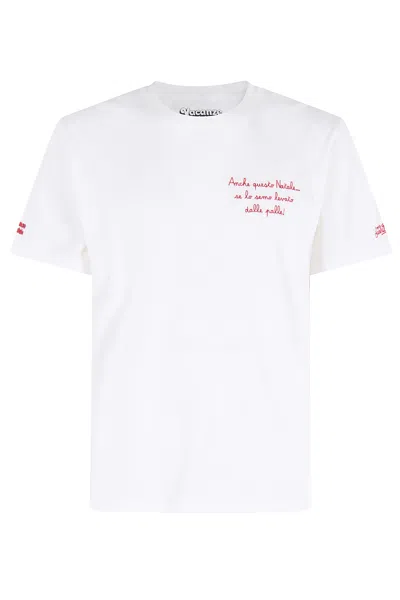 Mc2 Saint Barth Classic T Shirt In Warm Fabric In White