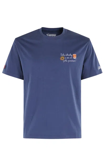 Mc2 Saint Barth Classic T Shirt In Warm Fabric In Blue