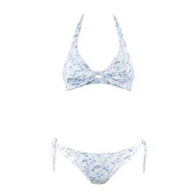 MC2 SAINT BARTH MC2 SAINT BARTH CLASSIC TRIANGLE BIKINI WITH FLORAL PRINT