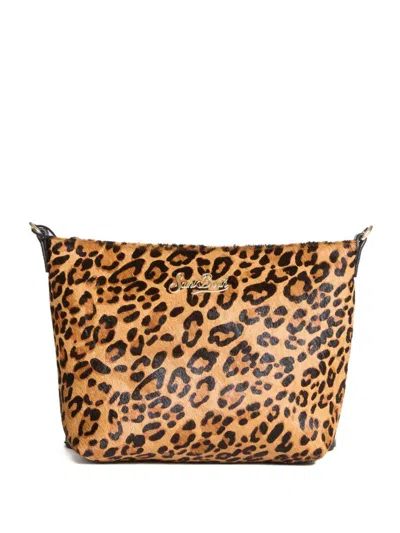 Mc2 Saint Barth Clutch Bag In Leather Animalier In Multi