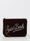 Mc2 Saint Barth Pochette Aline Velvet In Velluto Cammello E Strass In Purple