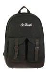 Mc2 Saint Barth Cody - Fabric Backpack With Logo In Gray