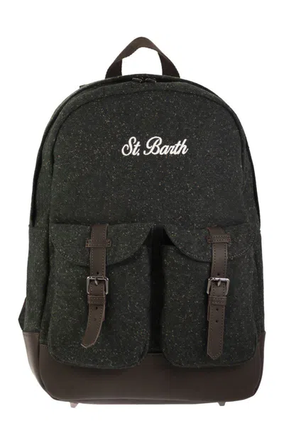 Mc2 Saint Barth Cody - Fabric Backpack With Logo In Gray