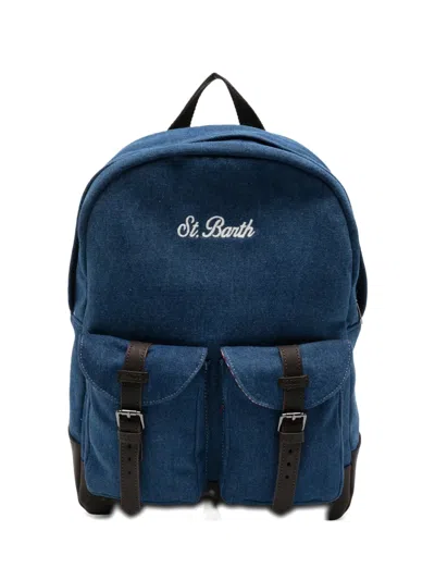 Mc2 Saint Barth Cody Denim Backpack In Purple