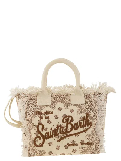 Mc2 Saint Barth Colette - Bandana Patterned Handbag In Beige