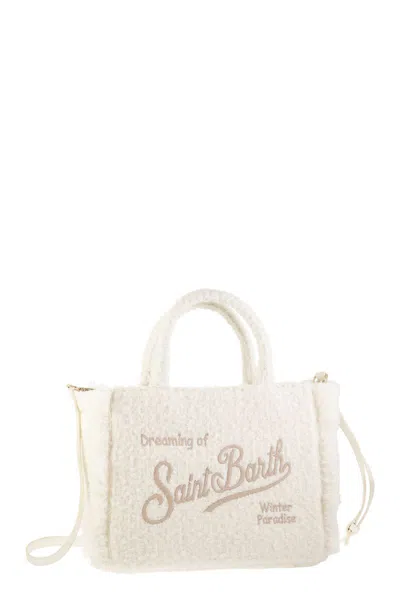 Mc2 Saint Barth Colette - Fabric Handbag With Logo In Neutral