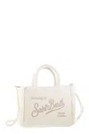Mc2 Saint Barth Mini Vanity Logo-embroidered Tote Bag In White