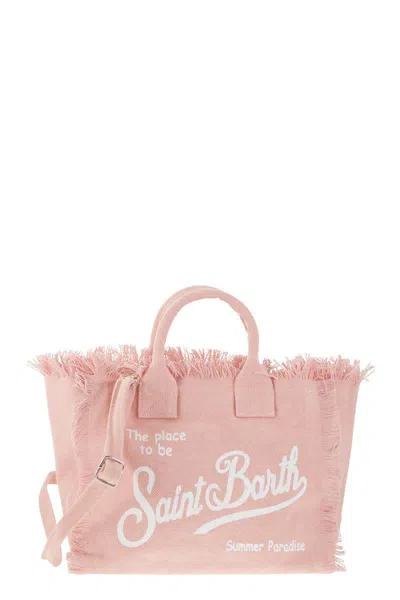 Mc2 Saint Barth Colette - Fringed Canvas Bag In Rosa