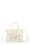 Mc2 Saint Barth Colette - Velvet Handbag With Logo In White
