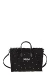 Mc2 Saint Barth Colette Fringed Embellished Tote Bag In Black