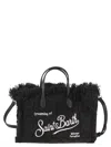 Mc2 Saint Barth Colette - Wool-effect Bag With Logo In Black