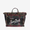 Mc2 Saint Barth Tartan Print Handbag In Red