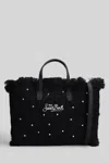 Mc2 Saint Barth Colette Fringed Embellished Tote Bag In Black