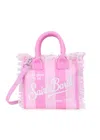 Mc2 Saint Barth Colette Canvas Pink Stripes Small Tote Bag
