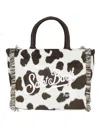 Mc2 Saint Barth Colette Cow Handbags In Animal Print