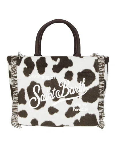 Mc2 Saint Barth Colette Cow Handbags In Gray