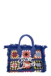 Mc2 Saint Barth Colette Crochet - Handbag With Crochet Flower Patch