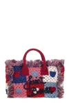 Mc2 Saint Barth Colette Crochet - Handbag With Crochet Flower Patch