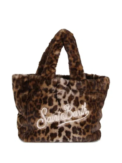 Mc2 Saint Barth Colette Faux-fur Tote Bag In Brown