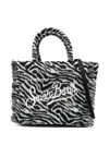 Mc2 Saint Barth "colette" Felt Zebra Tote Bag In Multi