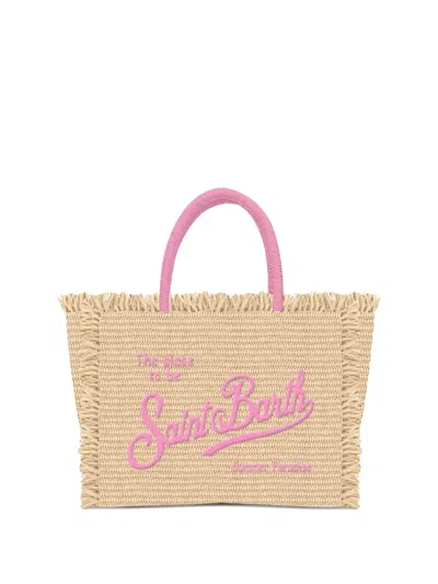 Mc2 Saint Barth Colette Frayed Tote Bag In Neutral