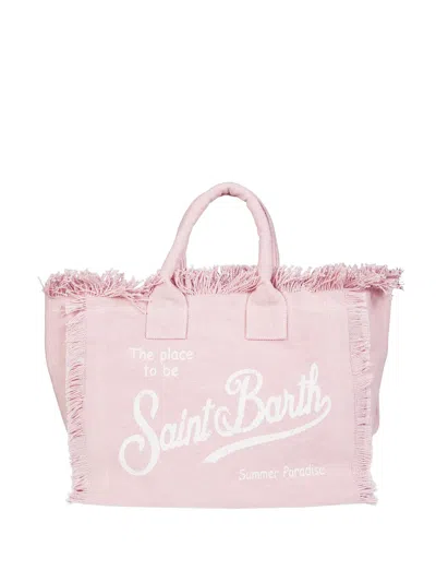Mc2 Saint Barth Colette Frayed-edge Tote Bag In Pink