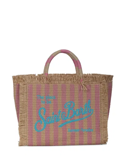Mc2 Saint Barth Colette Fringed Striped Tote Bag In Pattern