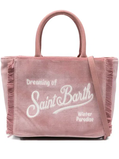 Mc2 Saint Barth Colette Fringed Tote Bag In Pink