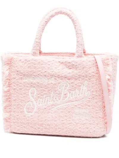 Mc2 Saint Barth Colette Fringed Tote Bag In Pink