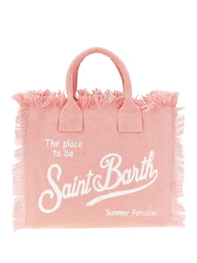 Mc2 Saint Barth Colette Fringed Tote Bag In Pink