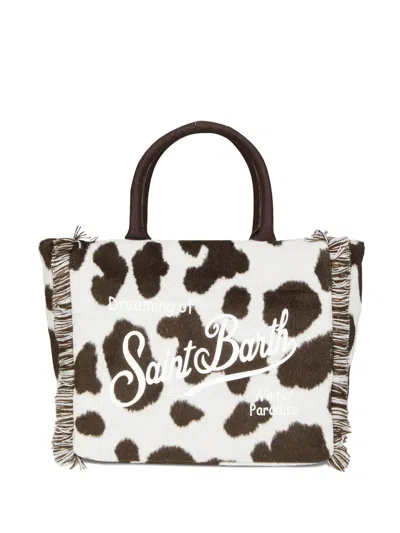 Mc2 Saint Barth Colette Fringed Tote Bag In White