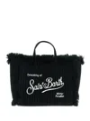 Mc2 Saint Barth Colette Wool Rib Bag With Embroidery In Black